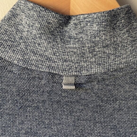 Nike Heathered Blue Colorblock Quarter Zip Fitted‎ Run Top - S Lightweight Layer - Picture 10 of 16